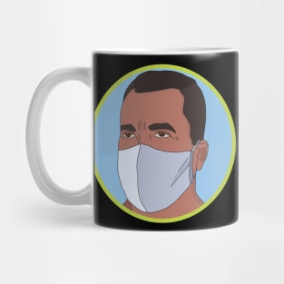 A Man Wearing a Mask Mug